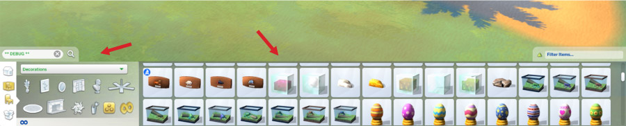 The Sims 4 - **DEBUG** (bb.showhiddenobjects completo) 