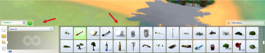 Sims 4-Debug Objects