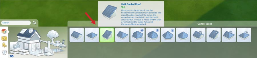 Half Gabled Roof