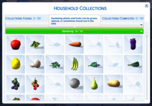 "Household Collections" > "Gardening" selected